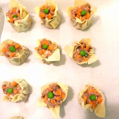 Pollo y Camarones Shumai Bolas de Masa Hervidas